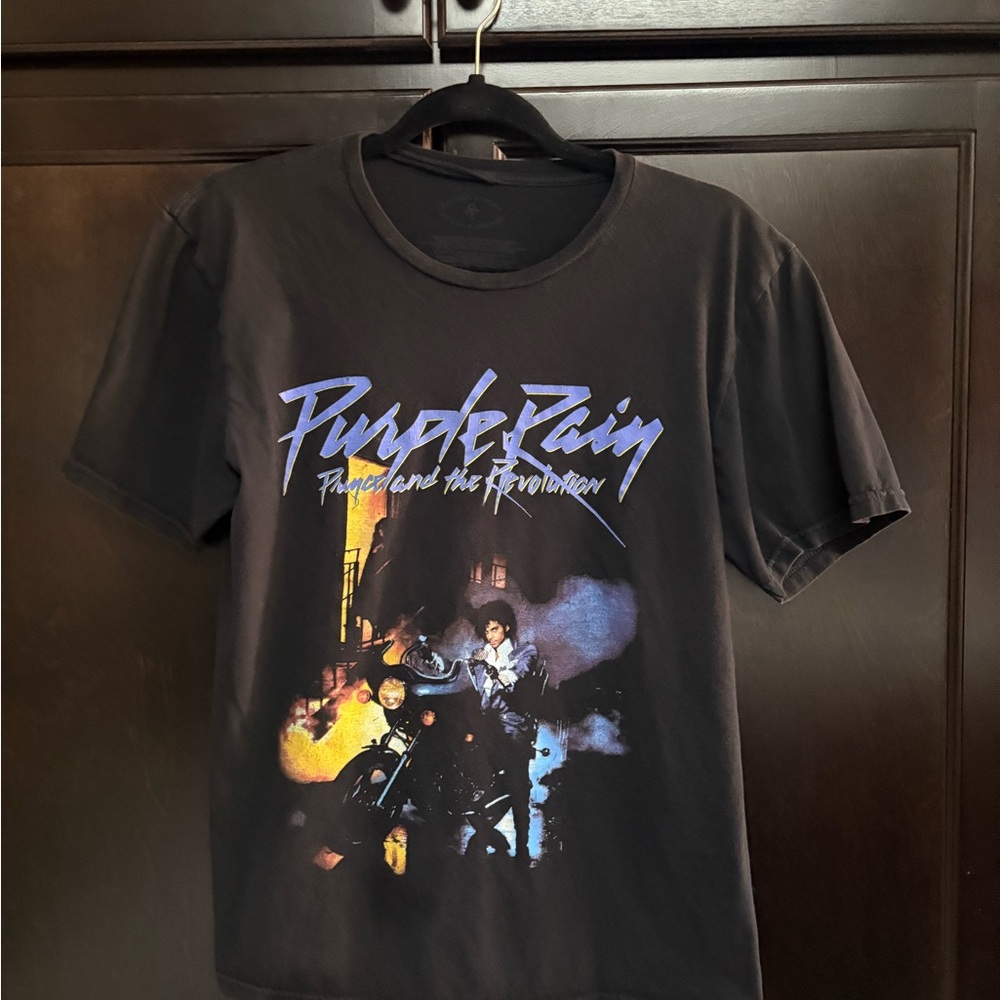 Purple Rain Graphic T-Shirt - Black